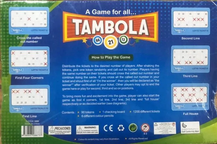 2-in-1 Tambola   Ludo Board Game for Family Fun