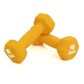 2KG PAIR NEOPRENE HEX DUMBELL