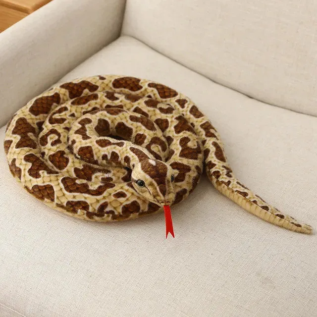 3m Simulation Soft Plush toys Giant Yellow Snake animals python Cloth Toy Stuffed Dolls Bithday Christmas Gifts For baby Kids