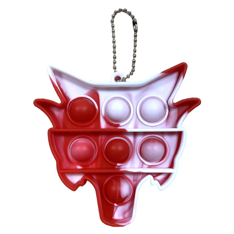 6pcs Mini Push pop Bubble Sensory Fidget Toys, Mini pop Toys pop Keychain,