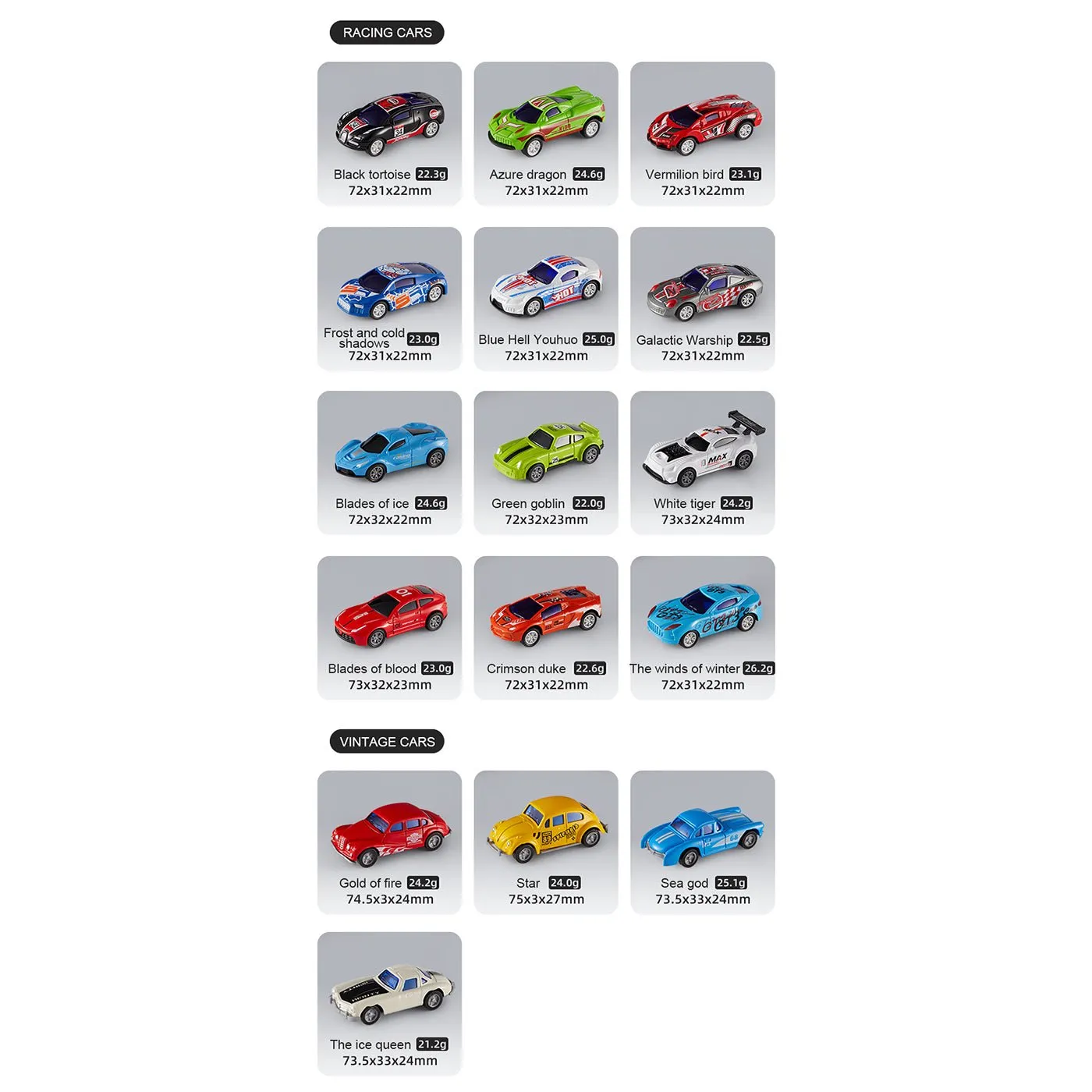 Alloy Classic Pullback Racing Cars 50pcs