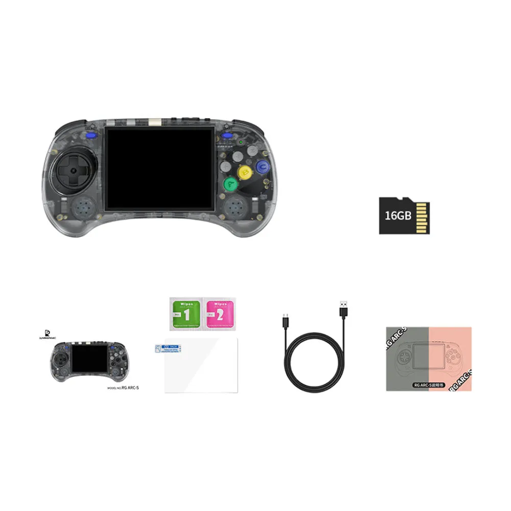 Anbernic RG ARC-S 1GB/16GB Portable Game Console Cortex-A55 RK3566 Transparent Black