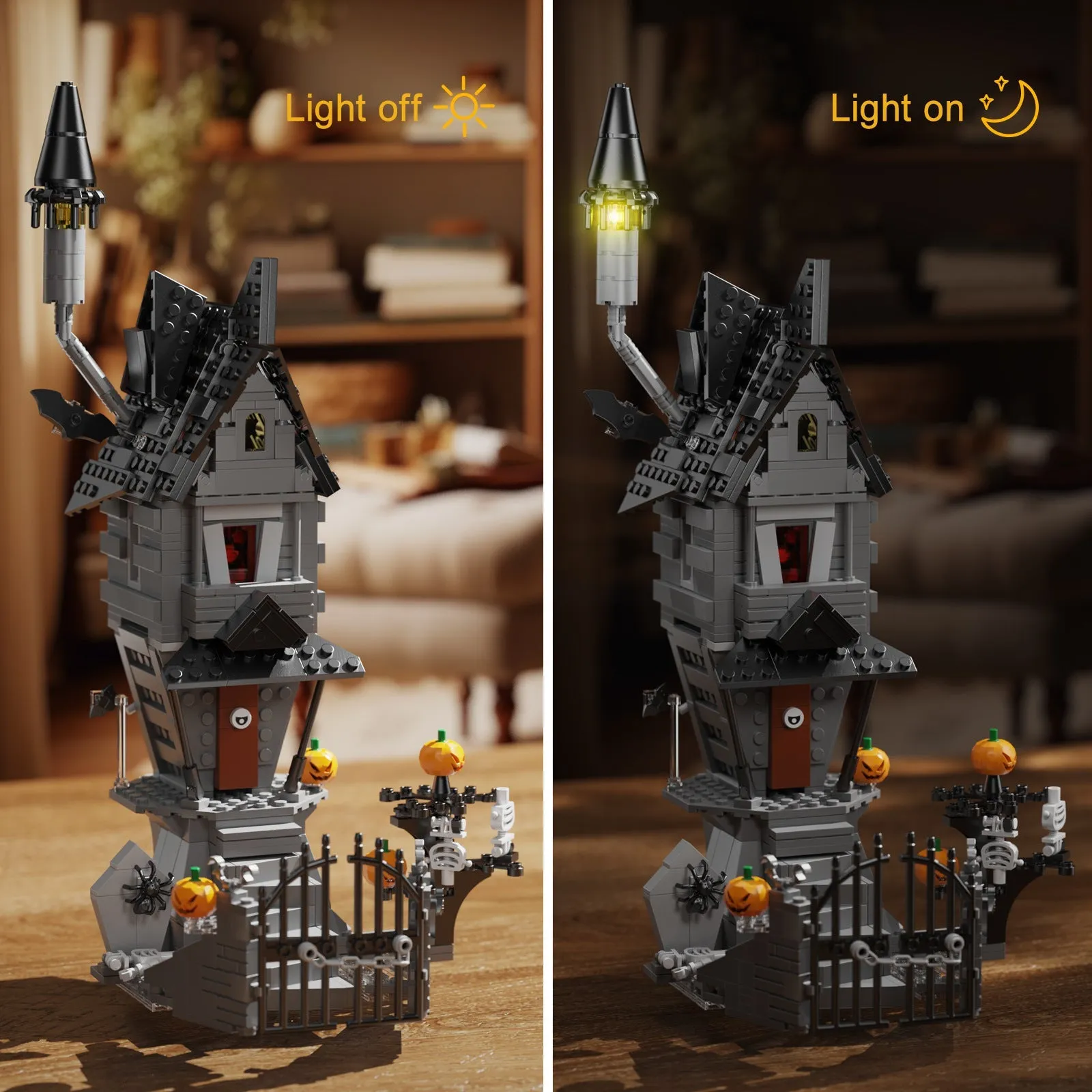 Buildmoc Self-Designed The Nightmare Before Christmas Scenario Building Block Set Compatible with Lego Assembling Toys