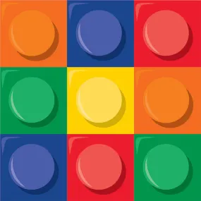 Bulk Block Party Beverage Napkins (192 per Case)