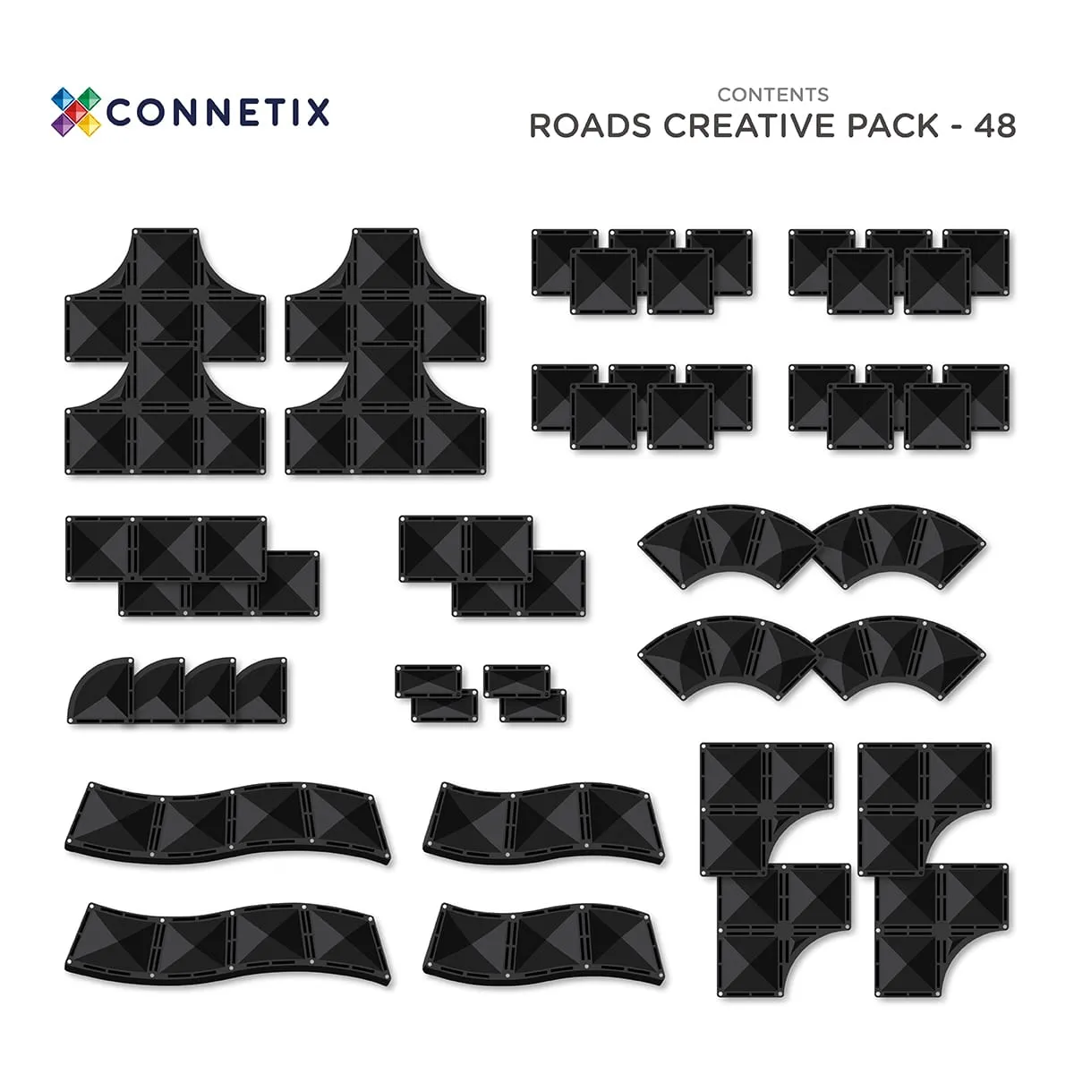 Connetix Creative Roads Pack (48 pc)