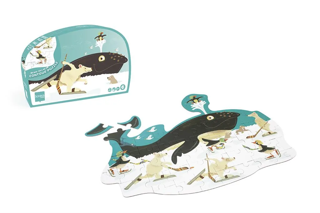 Contour Puzzle Whale 60pc