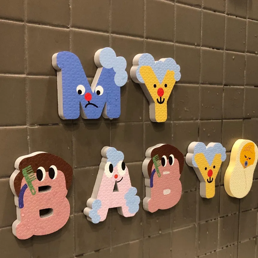 Creative Bath Toy Set (Bath Stickers   Poster) - Alphabet