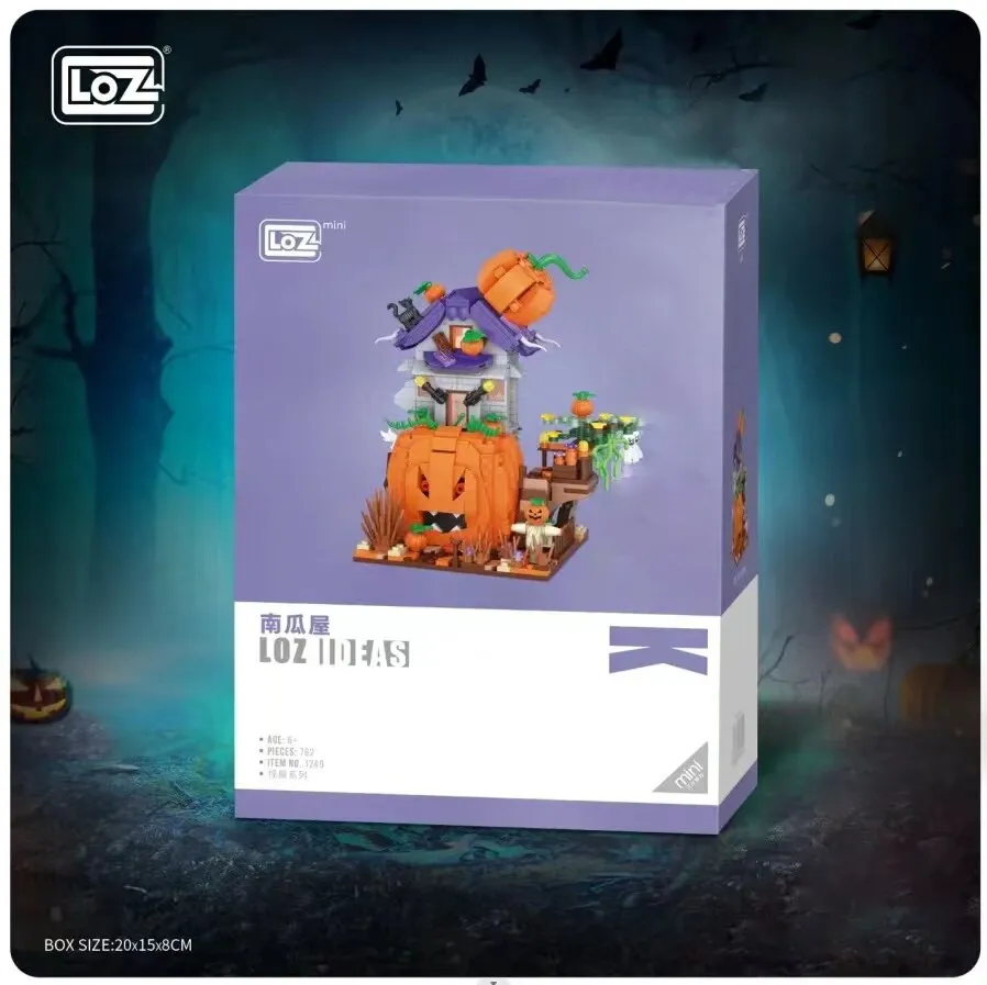Creative MINI Halloween House Bricks Sets City Pumpkin Hut Party Decoration Building Block Children Toys Halloween Gifts