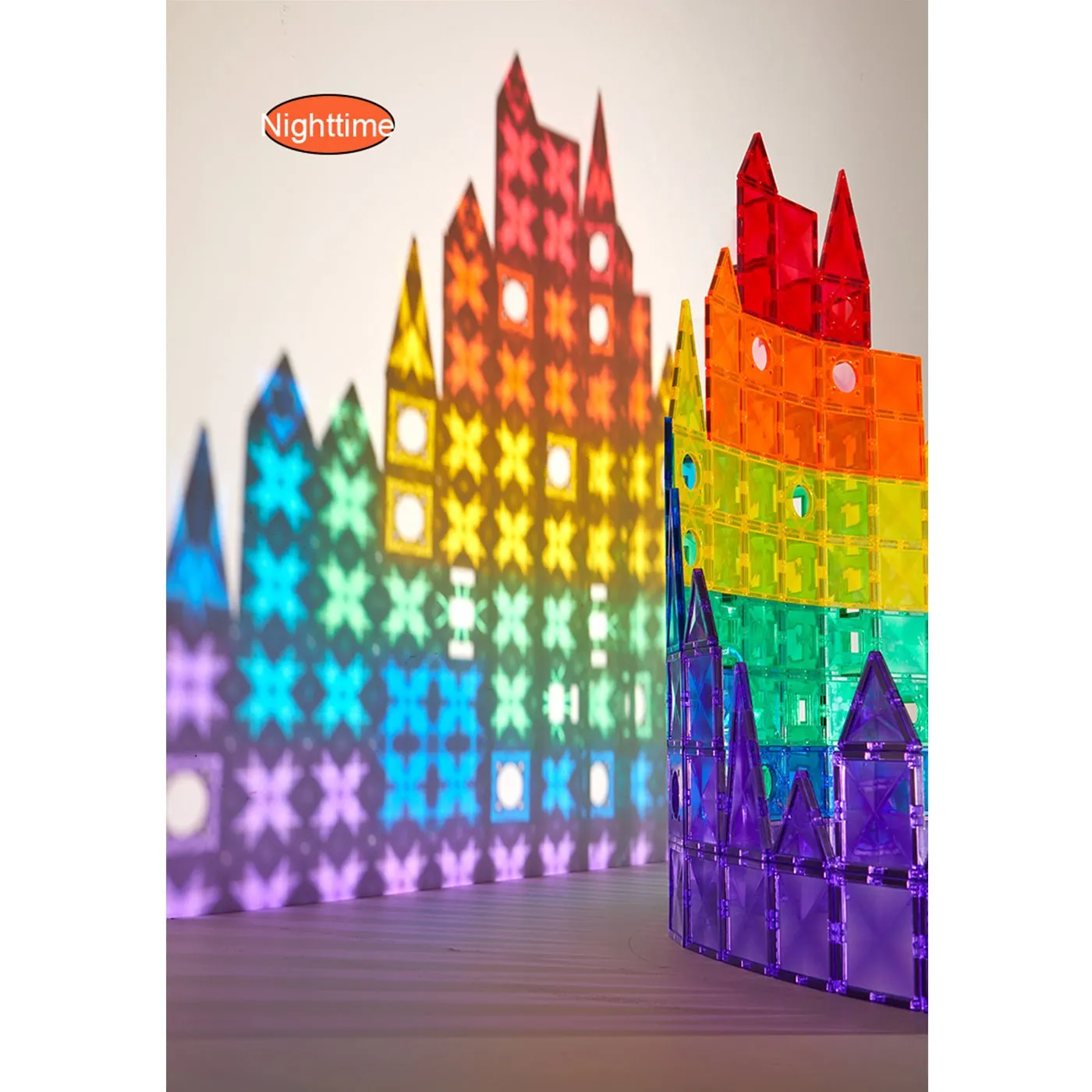 Creative Pack 60pcs Rainbow Magnetic Tiles