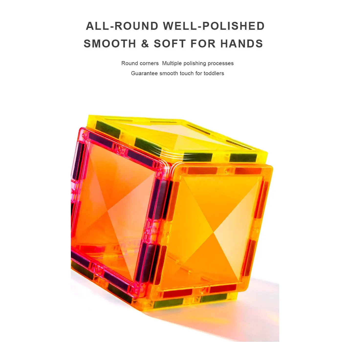 Creative Pack 60pcs Rainbow Magnetic Tiles