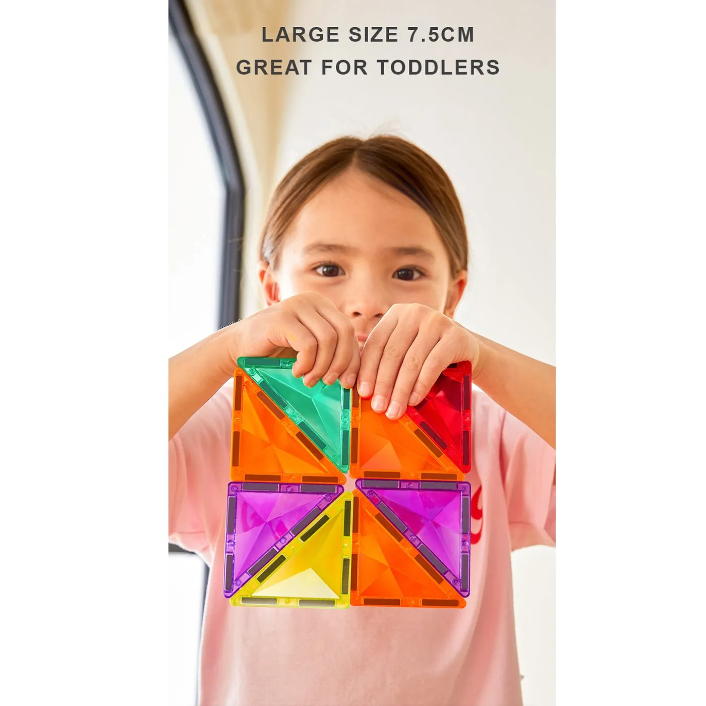 Creative Pack 60pcs Rainbow Magnetic Tiles