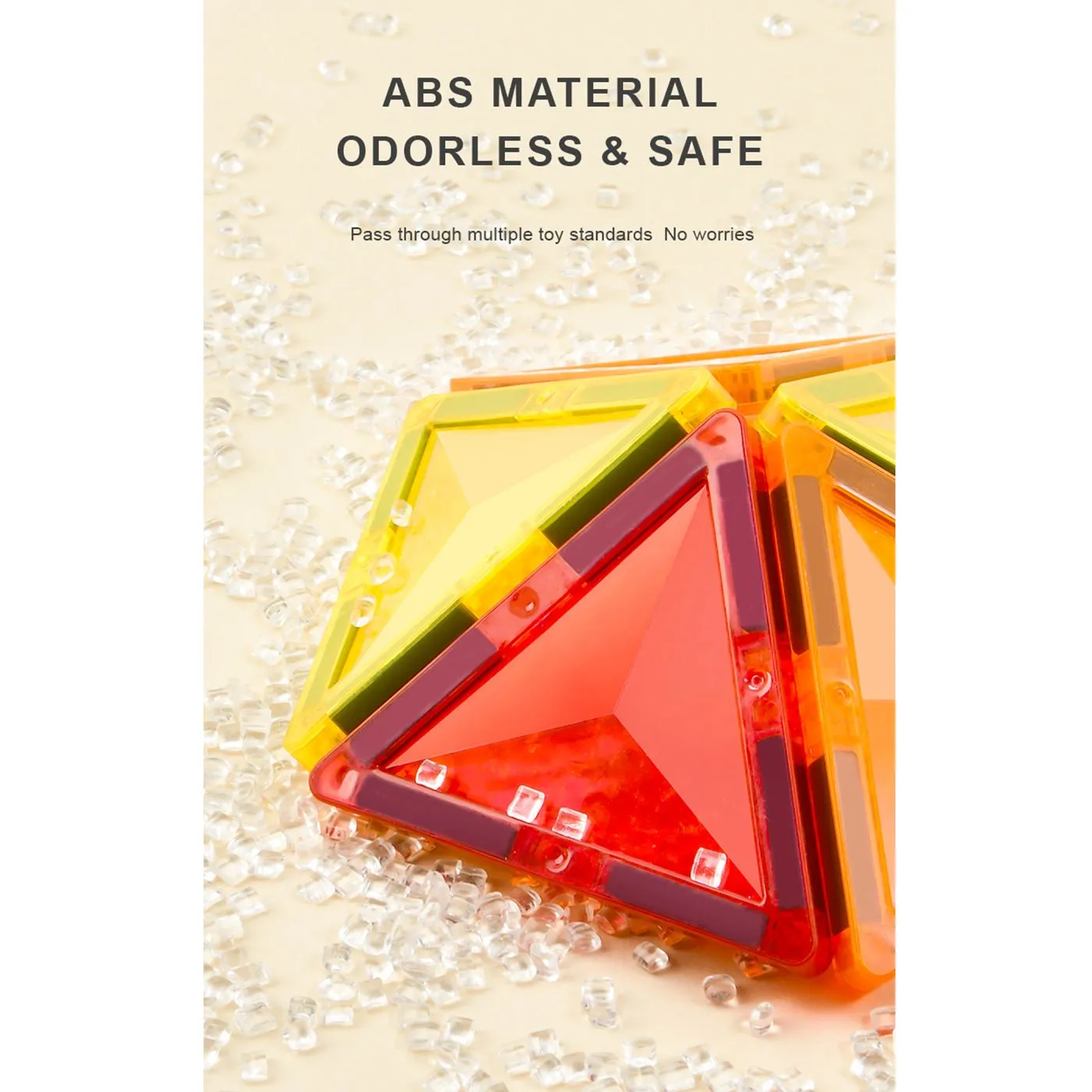 Creative Pack 60pcs Rainbow Magnetic Tiles
