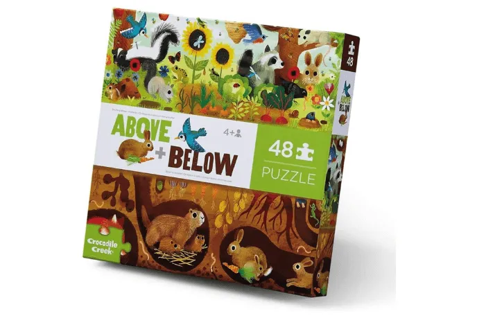 Crocodile Creek Above & Below Puzzles (48 Pieces, Ages 4-6)