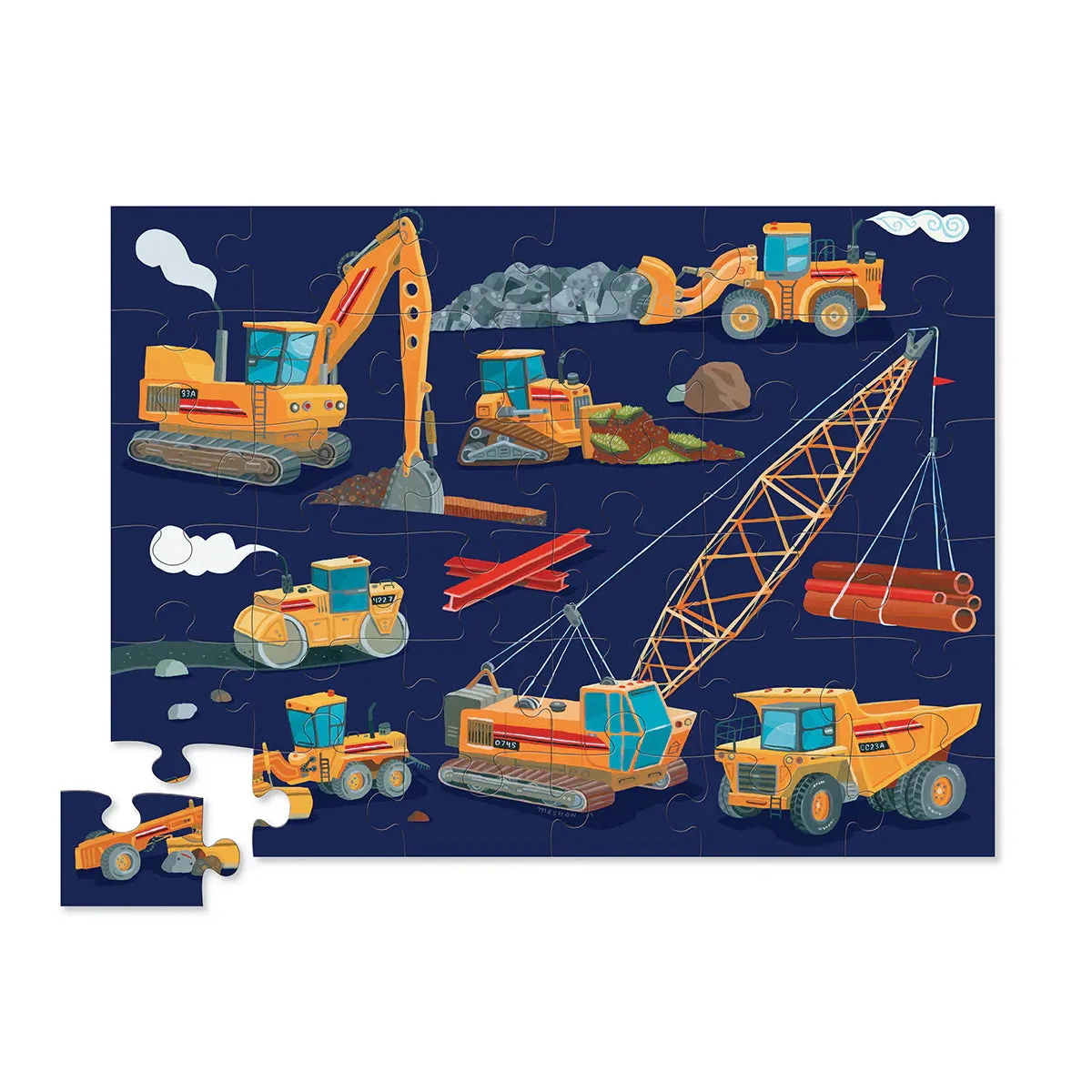 Crocodile Creek construction zone 36 pc puzzle