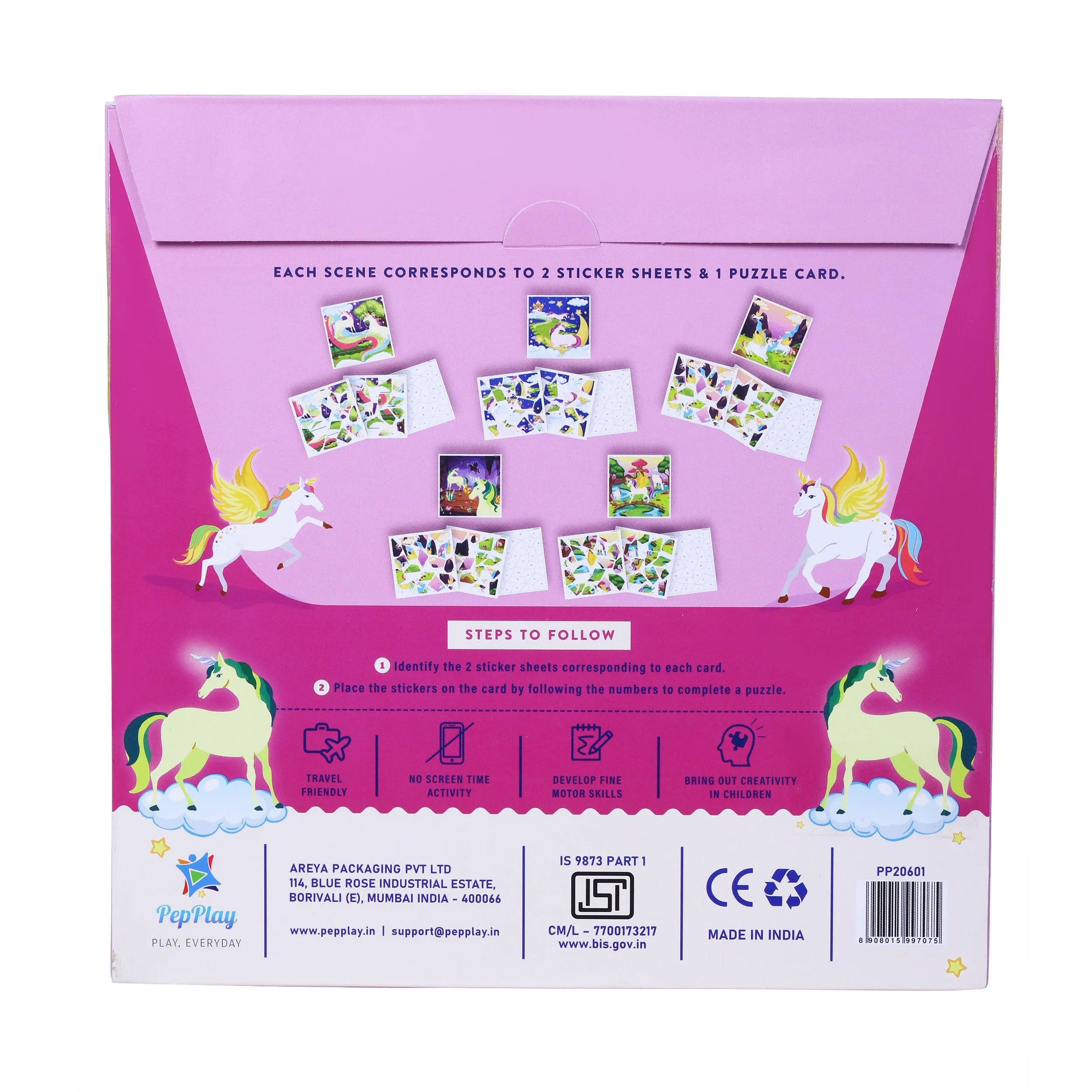Educational Sticker Puzzle – Magical Unicorn