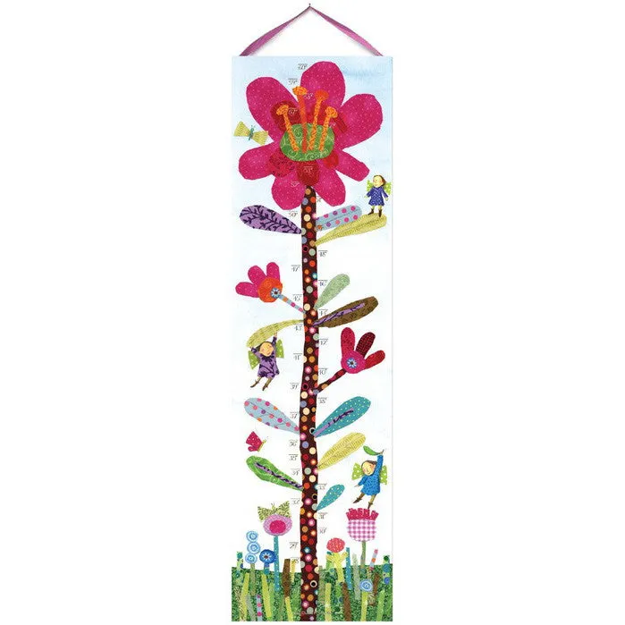 eeBoo Hot Pink Flower Growth Chart
