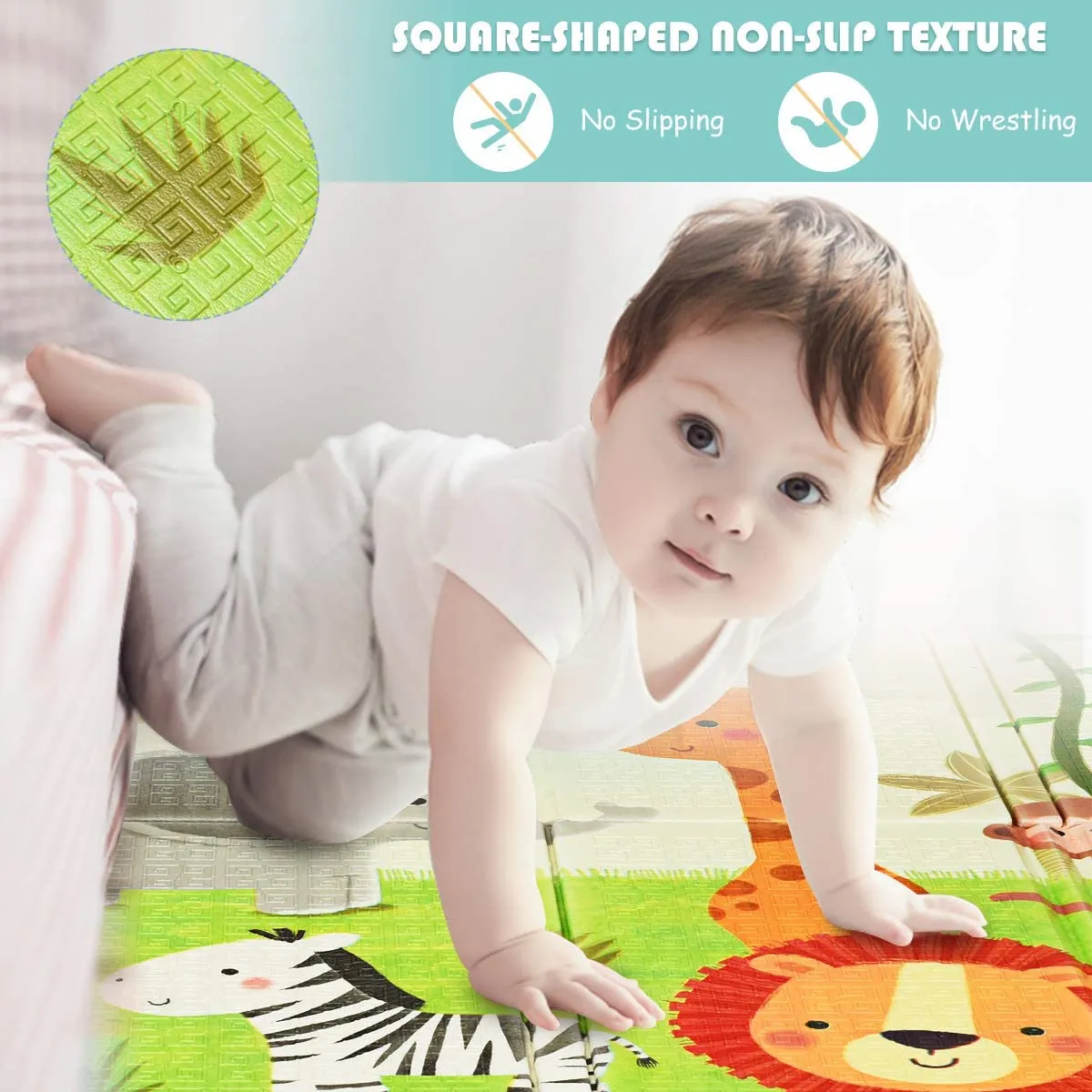 Extra Large Foam Waterproof Play Mat with Carrying Bag