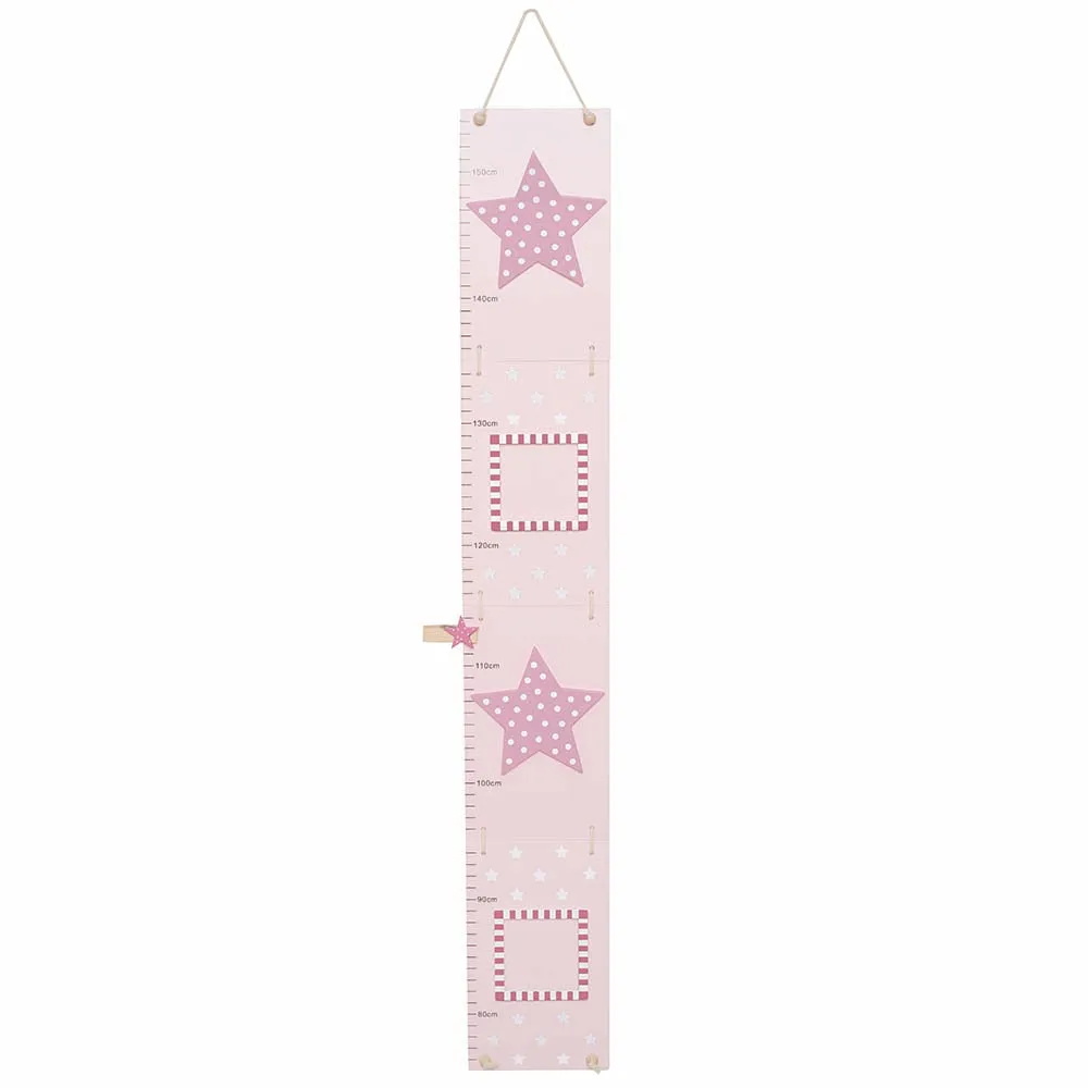 Growth Height Chart Pink Star