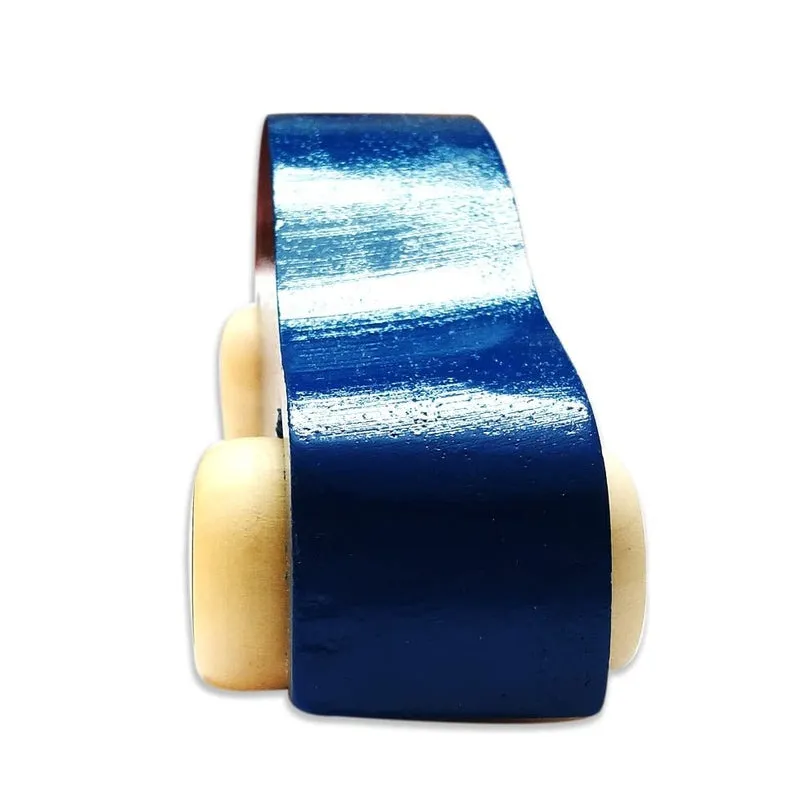 Handmade Non Toxic Channapatna Wooden Toy - Blue Car