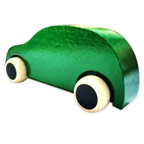 Handmade Non Toxic Channapatna Wooden Toy - Green Car
