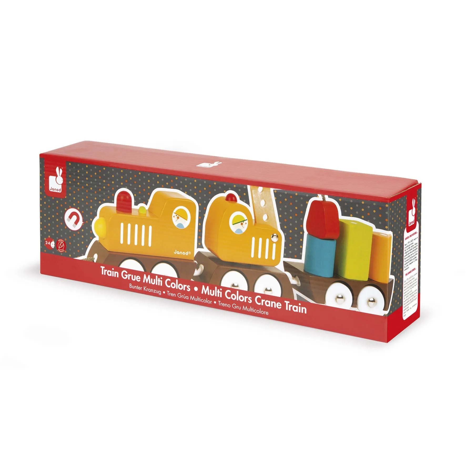 Janod Multi Colors Crane Train