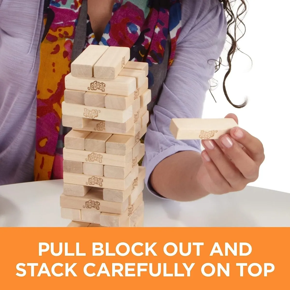 Jumbo Jenga Classic Wooden Blocks Stacking Tumbling Tower