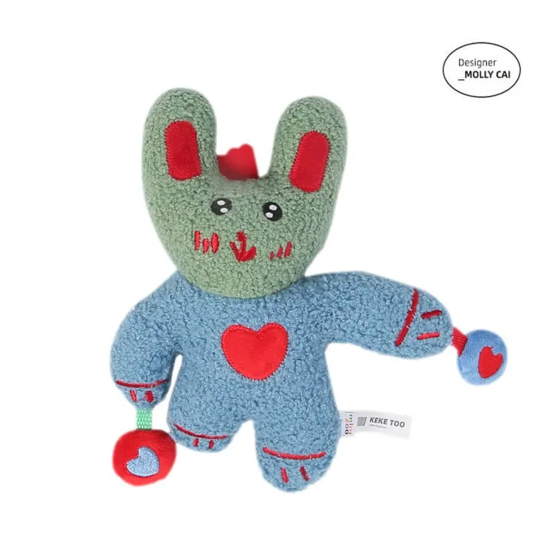 KEKE-TOO Plush Squeaky Keychain&Pet Toy