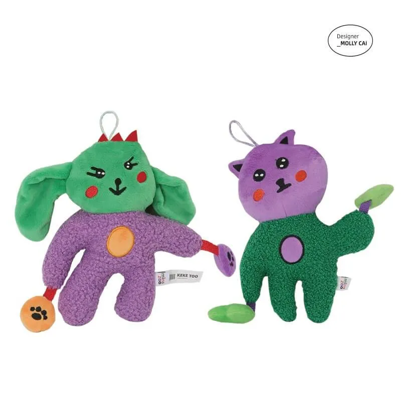 KEKE-TOO Plush Squeaky Keychain&Pet Toy