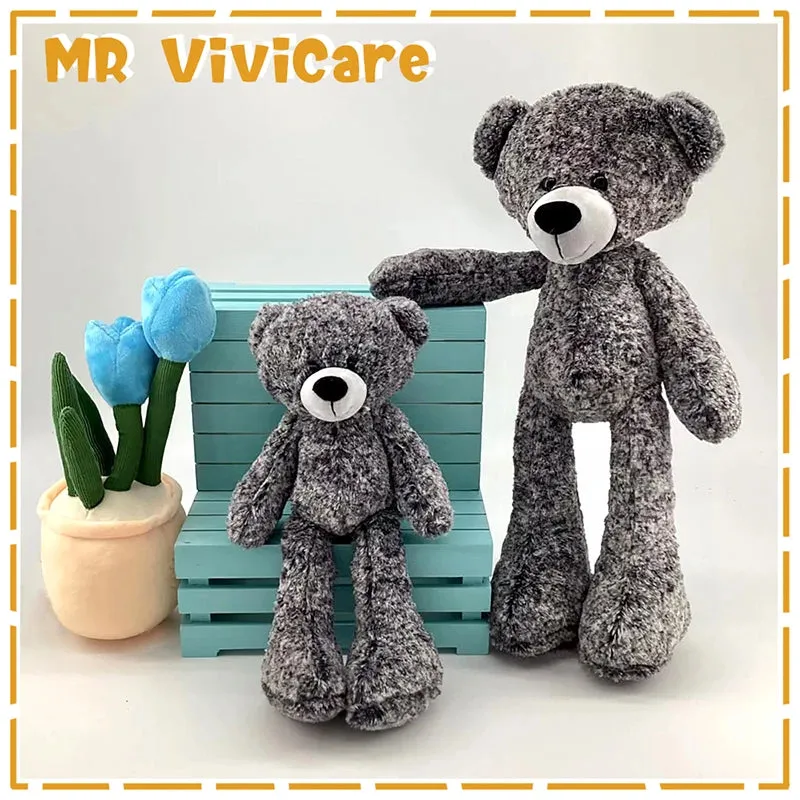Lifelike Black Bear Plush Toy - Soft Stuffed Animal (35/45cm) for Kids
