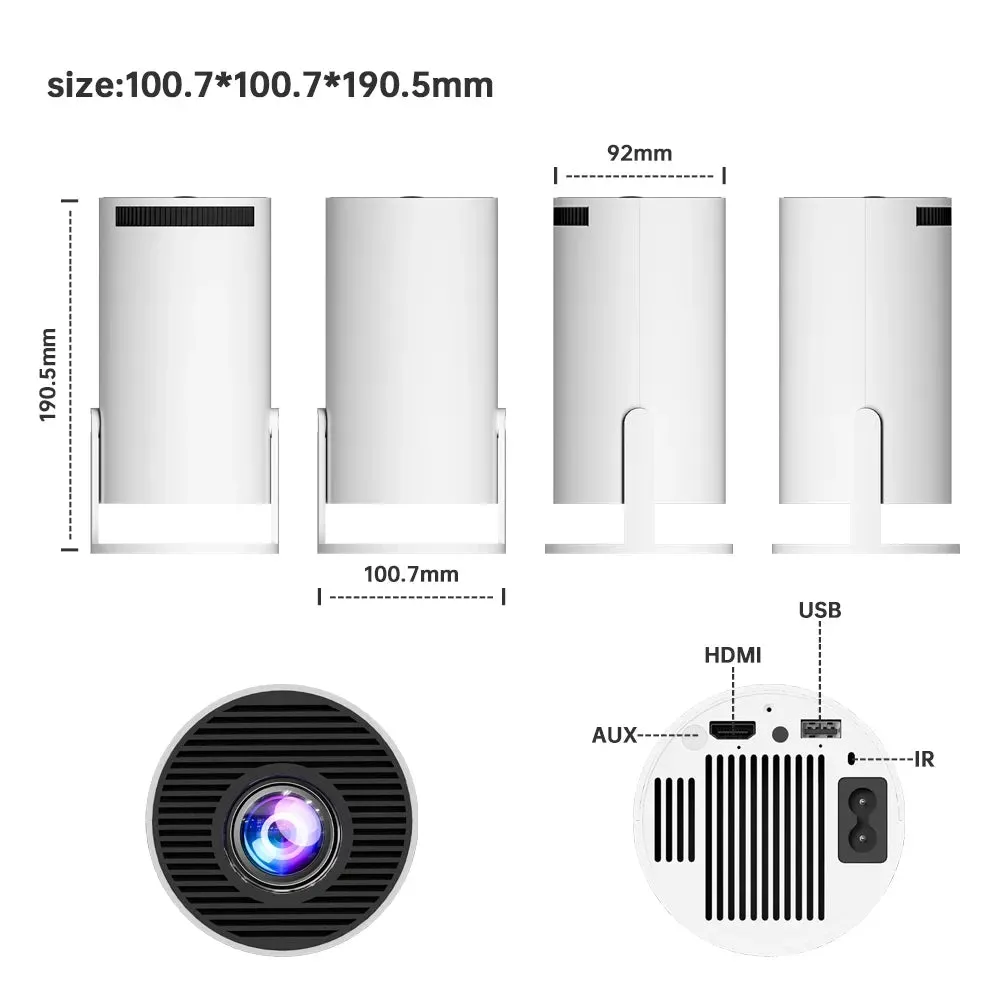 M300 MAX Android 11 Portable 3D Game Projector with Two Handle RK3326 1080P BT5.4 Supported 4K Smart Home Theater