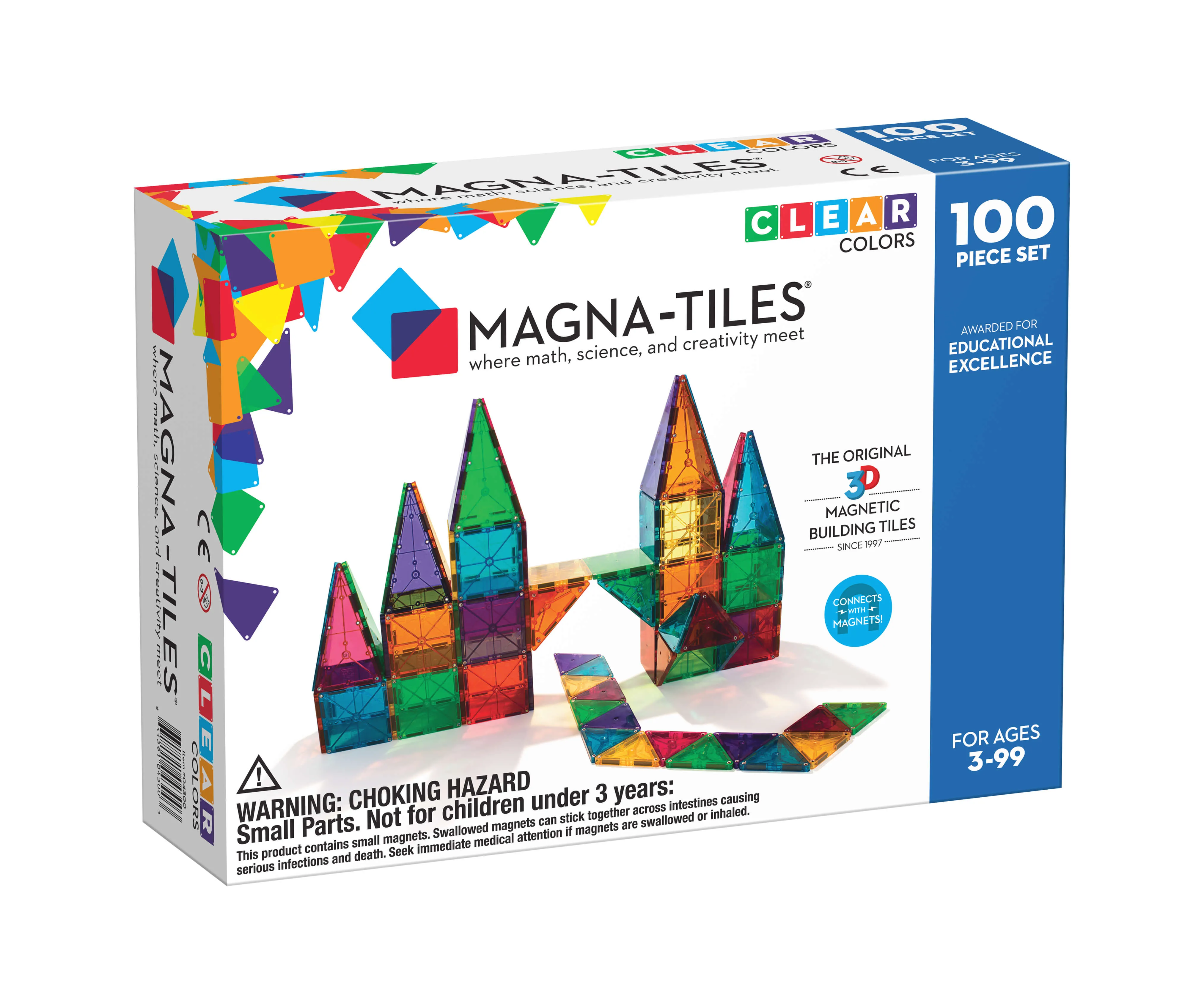 Magna-tiles Clear Colors 100-Piece Set