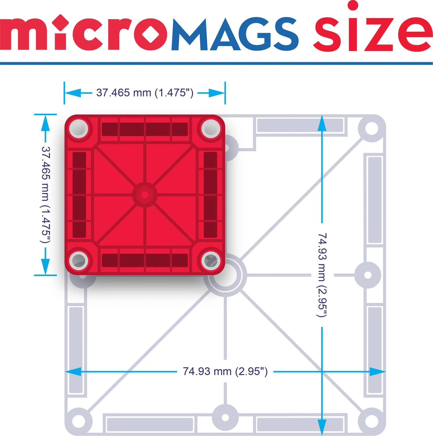 Magna-Tiles MicroMAGS 26pc