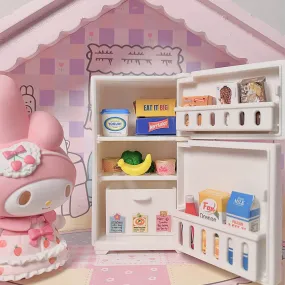 Magnetic Dollhouse Miniature Food Refrigerator Model Toy
