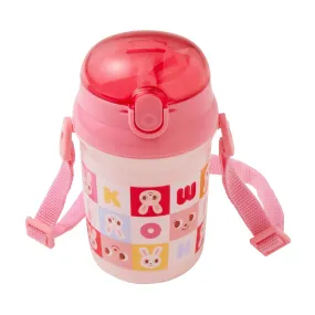 MIKI HOUSE Logo Blocks Water Bottle with Straw