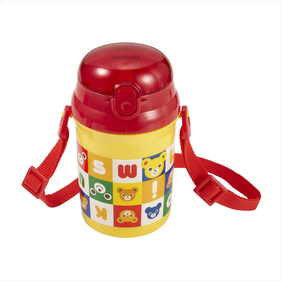 MIKI HOUSE Logo Blocks Water Bottle with Straw