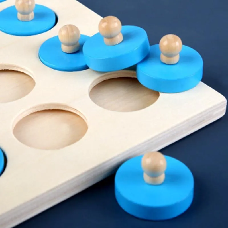 Montessori memory chess game 3D wooden puzzle board logic toy interaction early learning educational toys for children kids mini