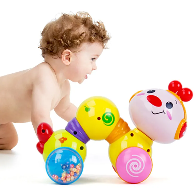 Musical Press and Go Inchworm Crawling Toy