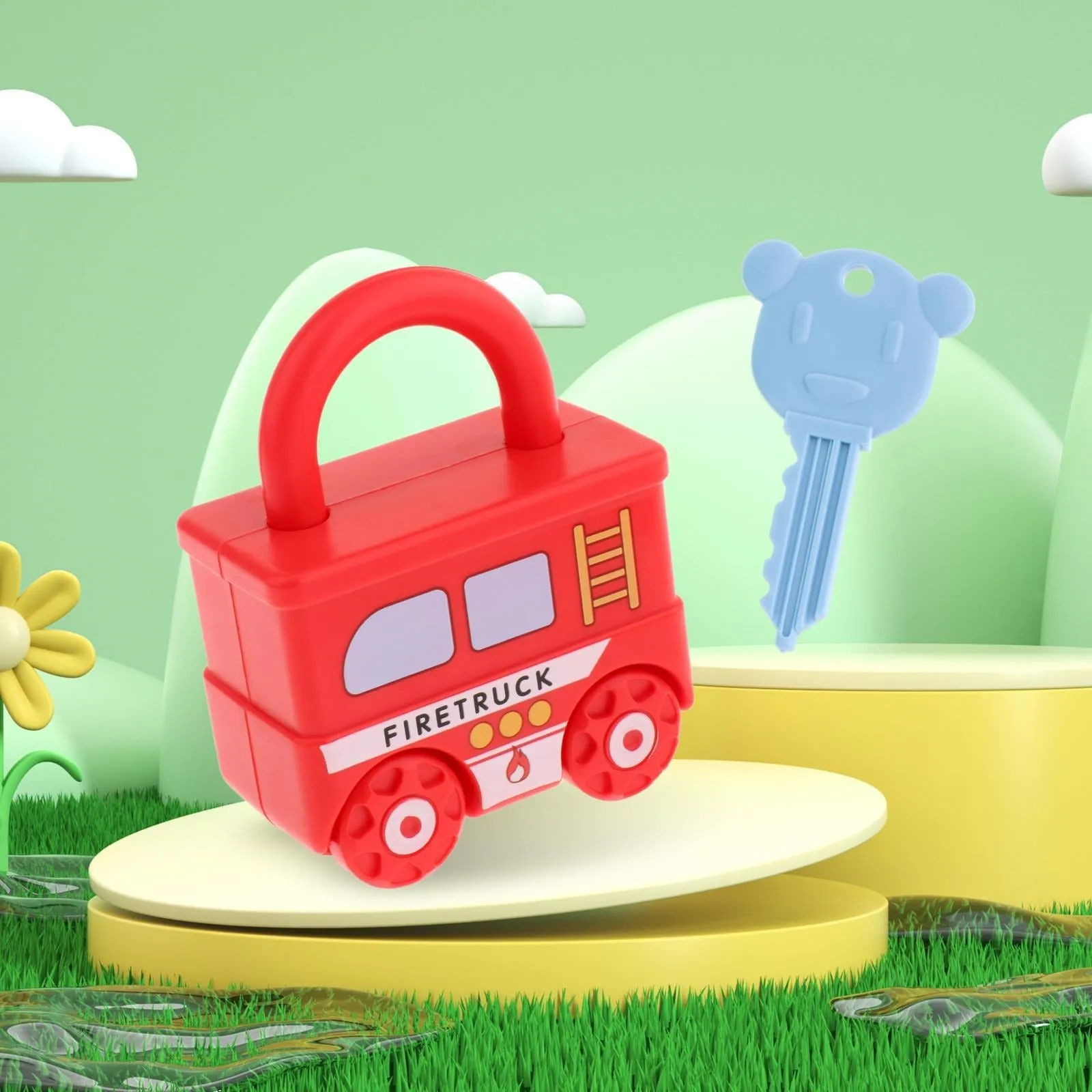 Number Recognition Matching Lock and Key Set - 4,5 and 6 locks
