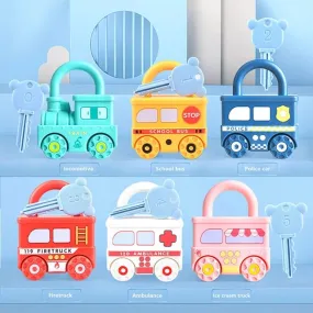 Number Recognition Matching Lock and Key Train Set - 6 pieces