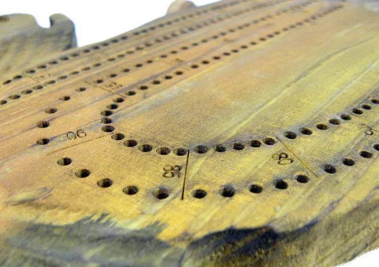 NWL Hand-Carved Moose Cribbage Board