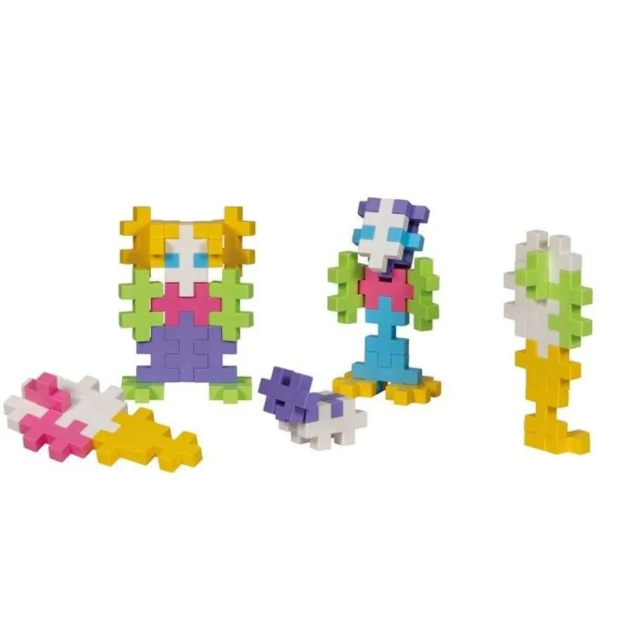 Unicorn Building Set - Plus-Plus Big Blocks, Pastel Colors, 50 Pieces