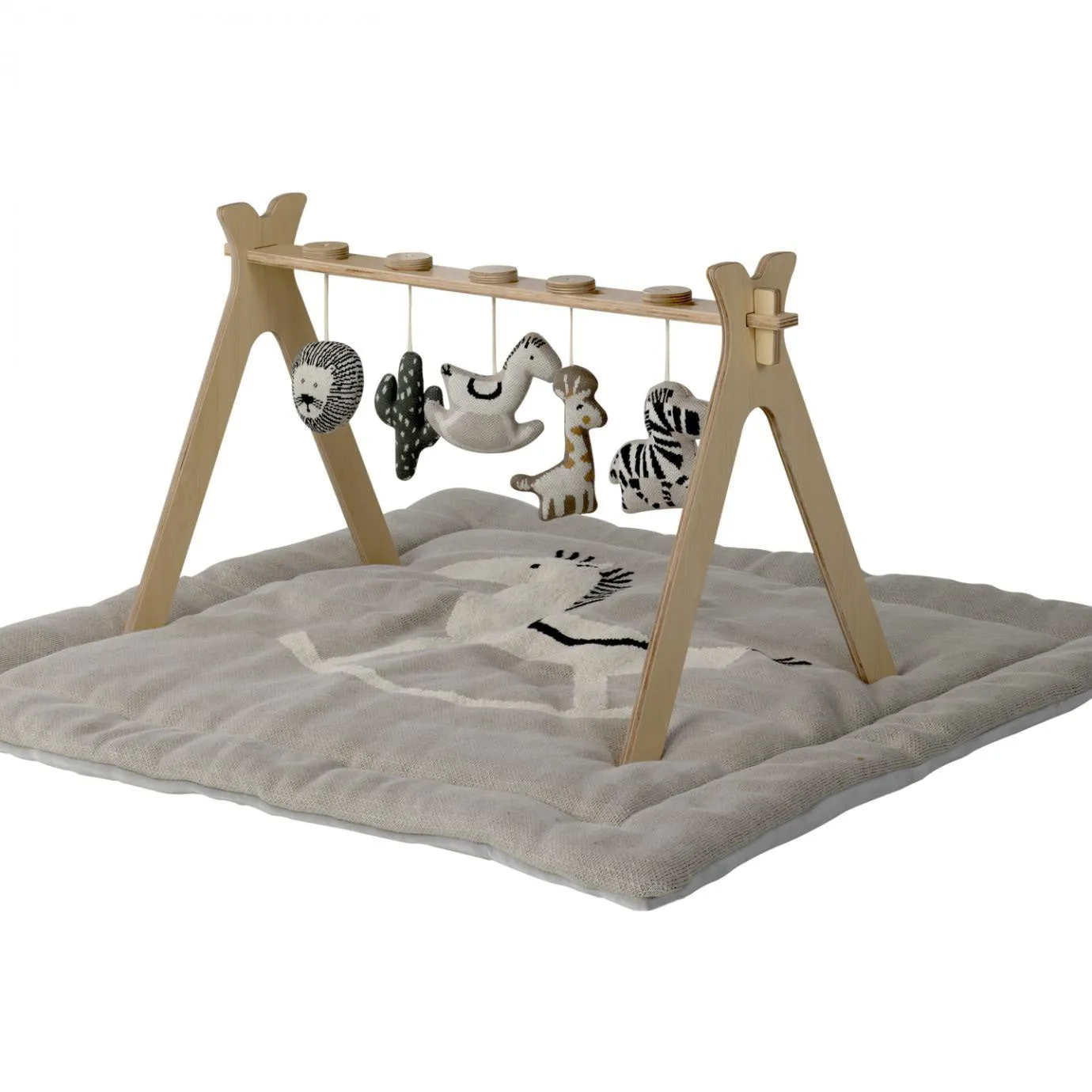 Quax Teepee - Activity Arch   5 Knitted Toys