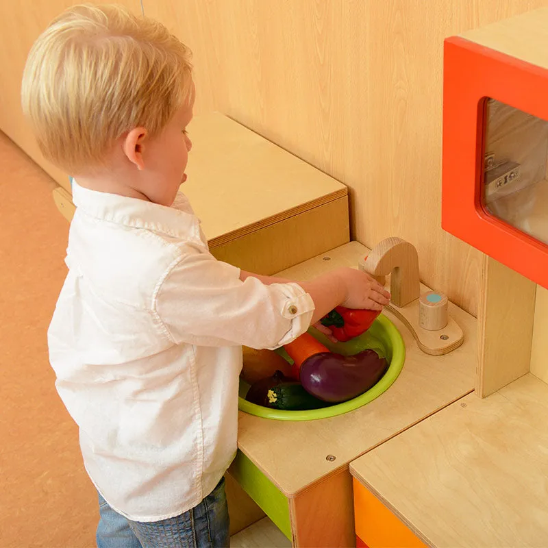 Realistic Toy for Pretend Play Wooden Food