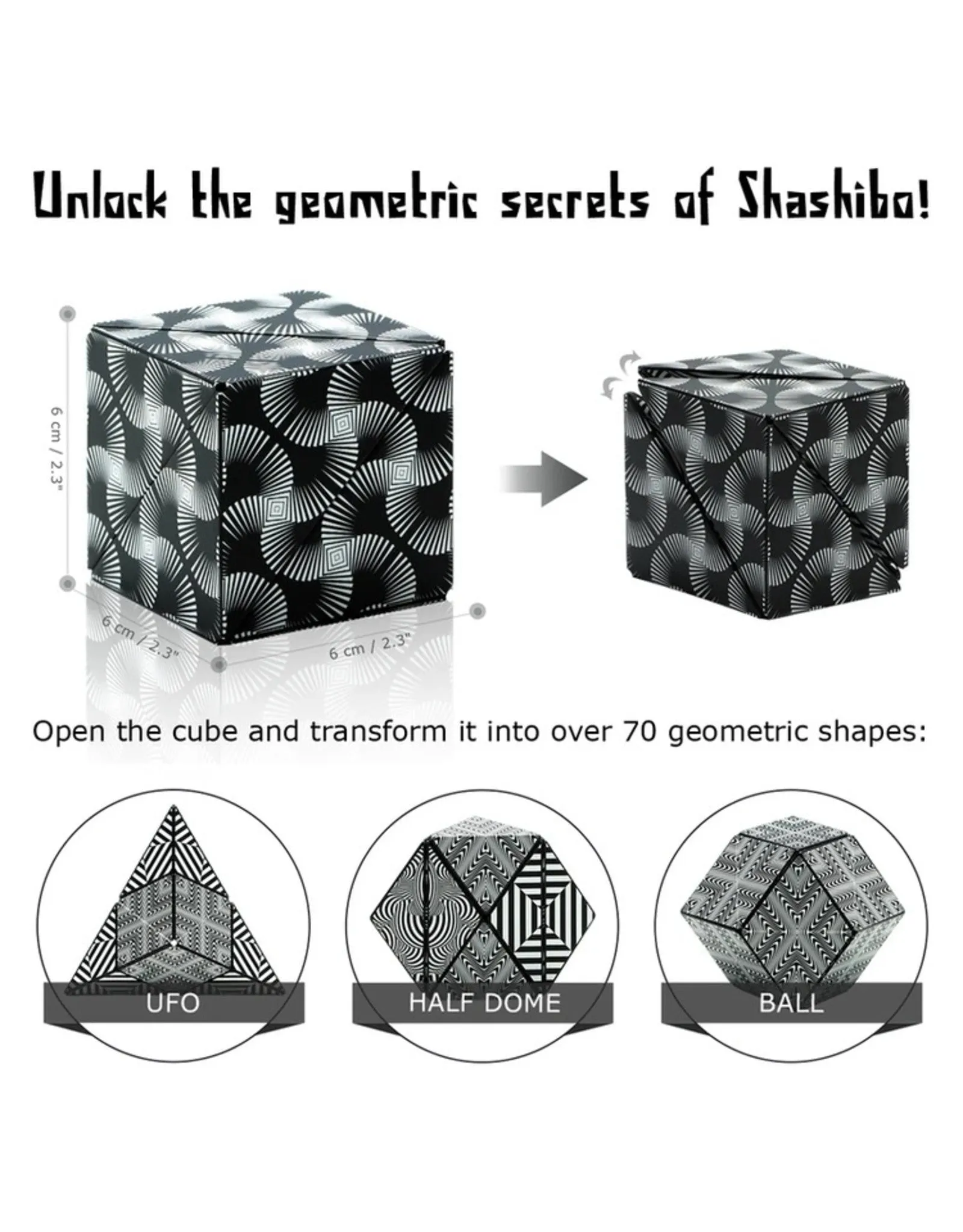Shashibo Cube - Black/White