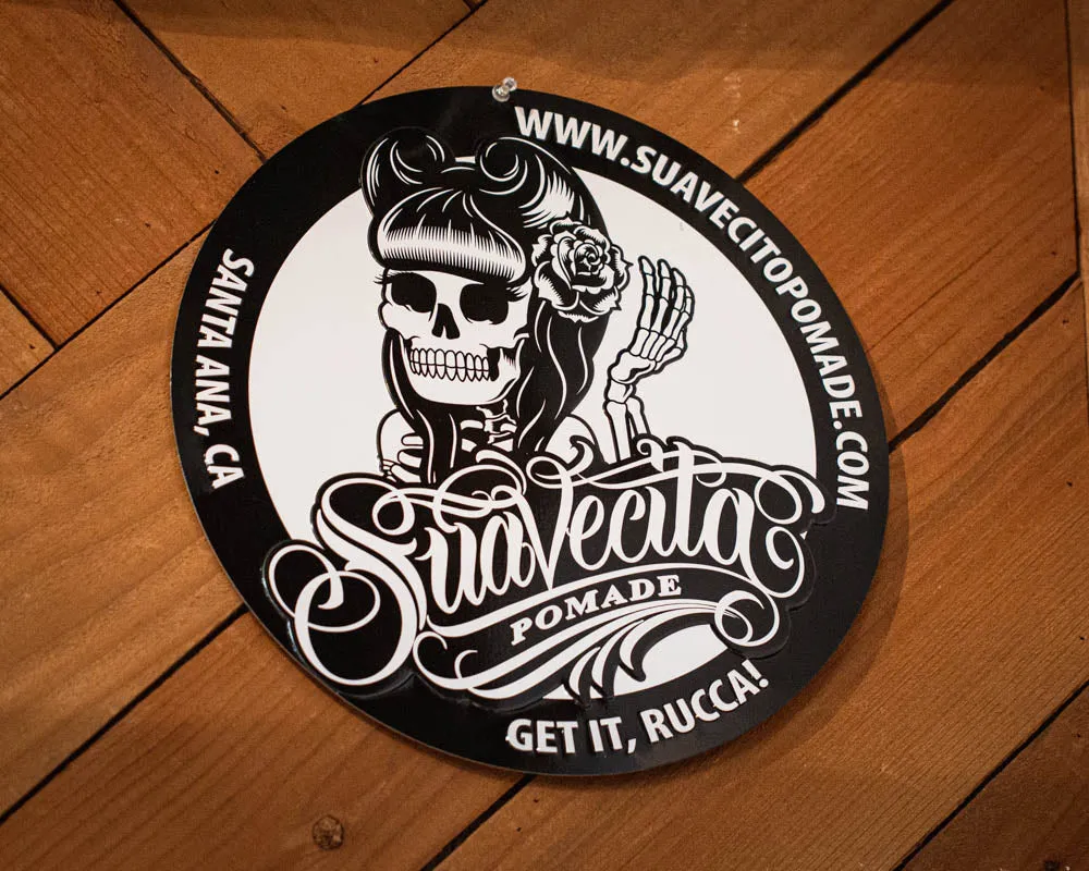 Suavecita Black and White Tin Sign