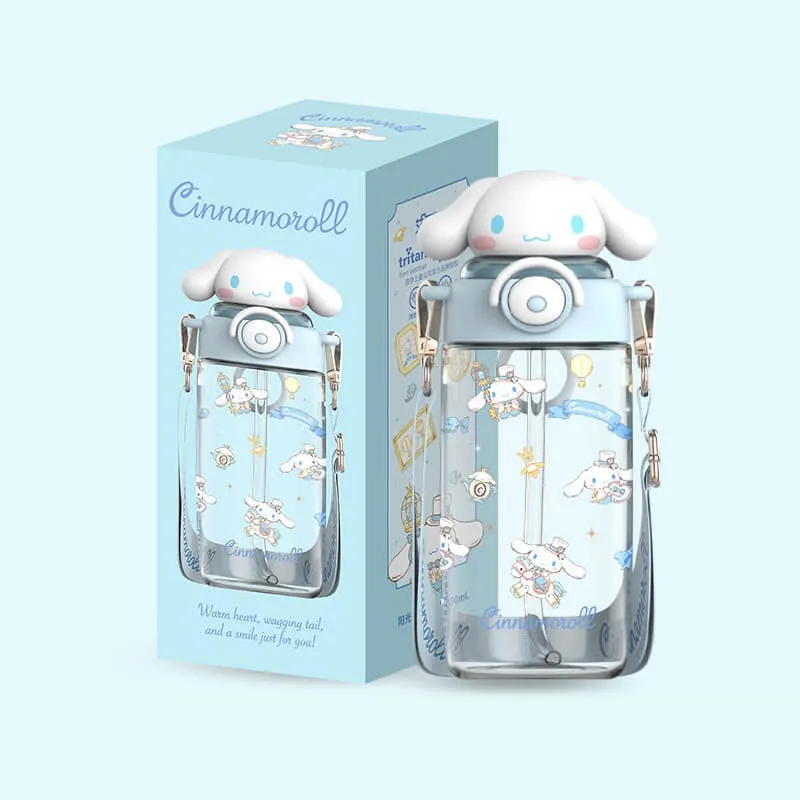 Sunshine Sanrio Doll Portable Straw Water Bottle 650ml