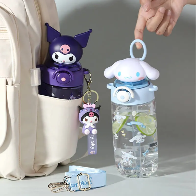 Sunshine Sanrio Doll Portable Straw Water Bottle 650ml