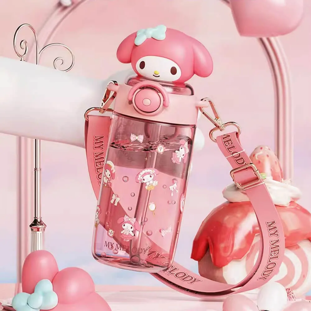Sunshine Sanrio Doll Portable Straw Water Bottle 650ml