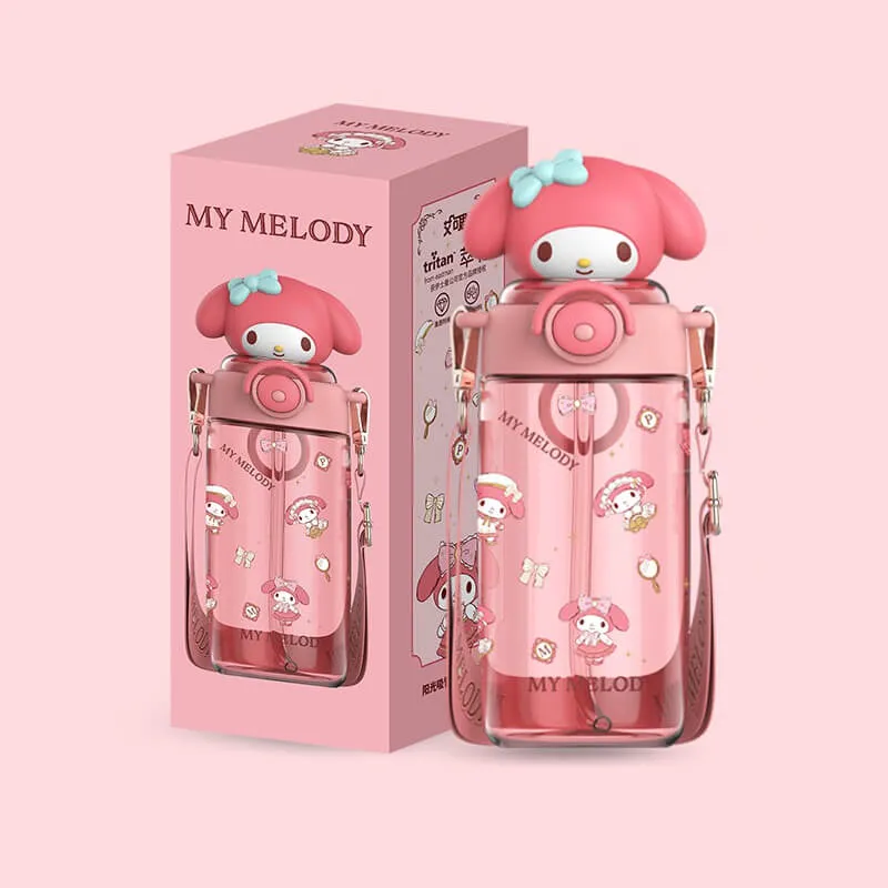 Sunshine Sanrio Doll Portable Straw Water Bottle 650ml