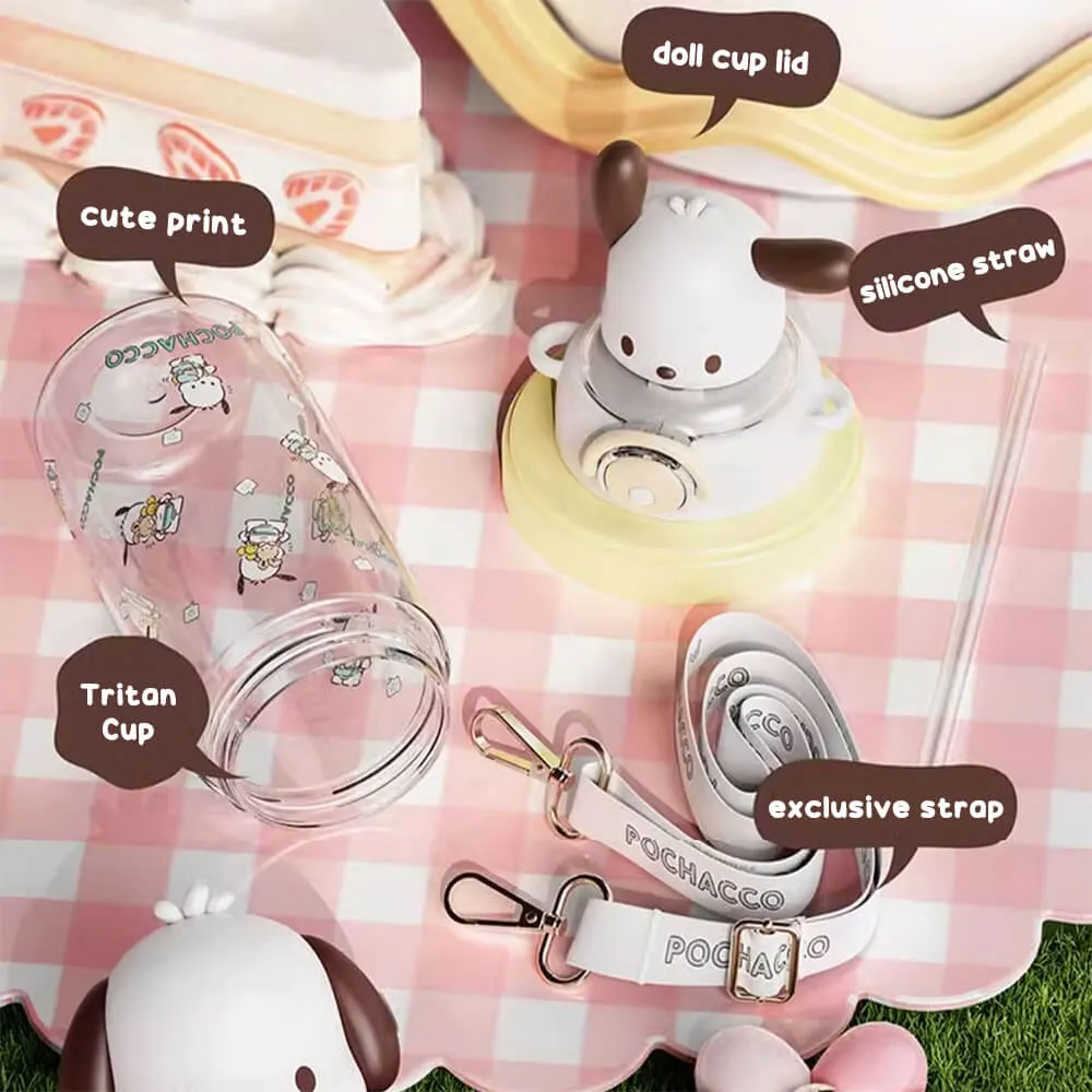 Sunshine Sanrio Doll Portable Straw Water Bottle 650ml